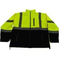 Petra Roc Inc Petra Roc Two Tone Water Resistant Soft Shell Jacket, ANSI Class 3, Lime/Blk, 4X, LBSFJ1-C3-4XL LBSFJ1-C3-4X